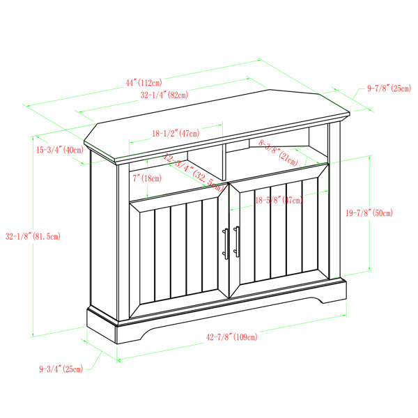Red Barrel Studio® Tomball Corner TV Stand for TVs up to 48" & Reviews